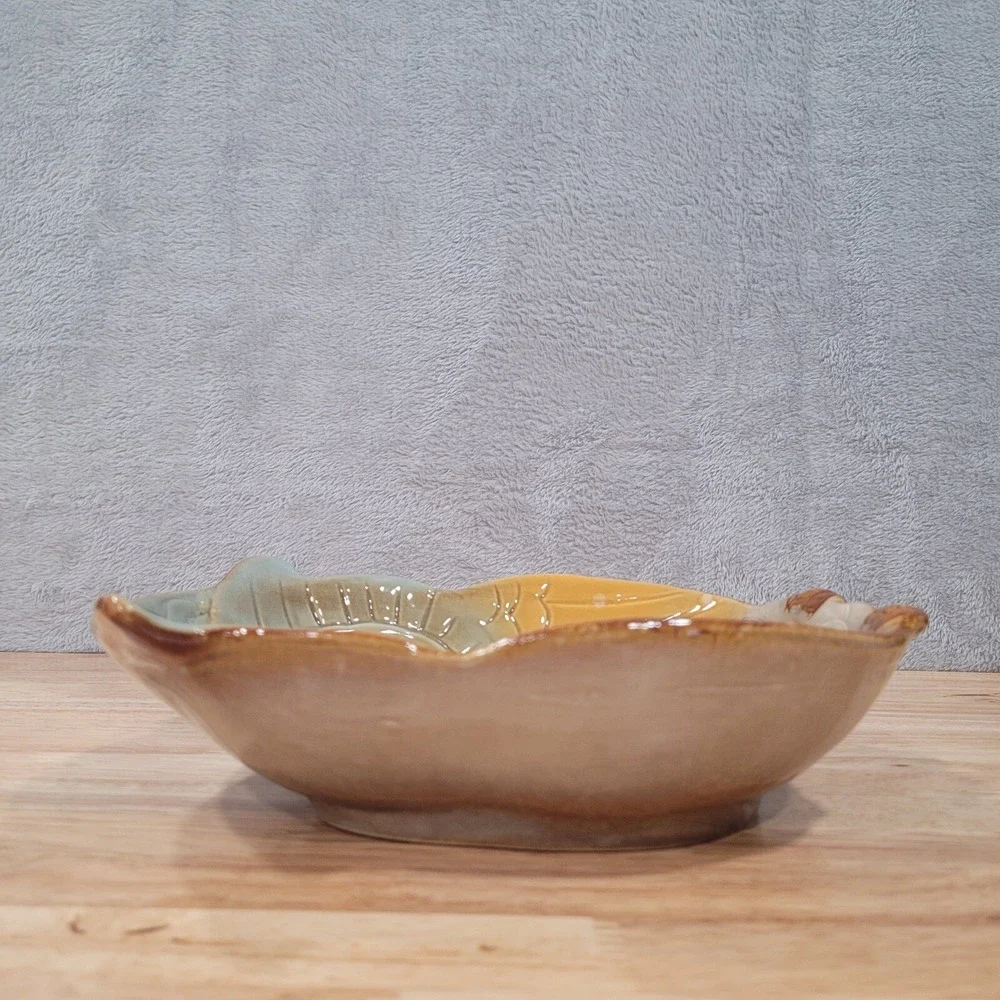 Owl Stoneware Serving Platter Microwave safe Cottagecore Country Decor